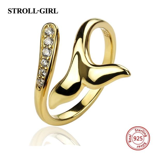 cluster rings mermaid fishtail finger 925 sterling silver adjustable open size clear zircon animal for women diy fine jewelry gift, Golden;silver
cluster rings mermaid fishtail finger 925 sterling silver adjustable open size clear zircon animal for women diy fine jewelry gift, Golden;silver