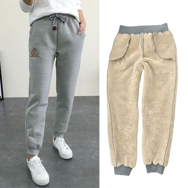 women's pants & capris plush thick casual warm autumn winter high waist harem trousers women gym sweatpants, Black;white
women's pants & capris plush thick casual warm autumn winter high waist harem trousers women gym sweatpants, Black;white