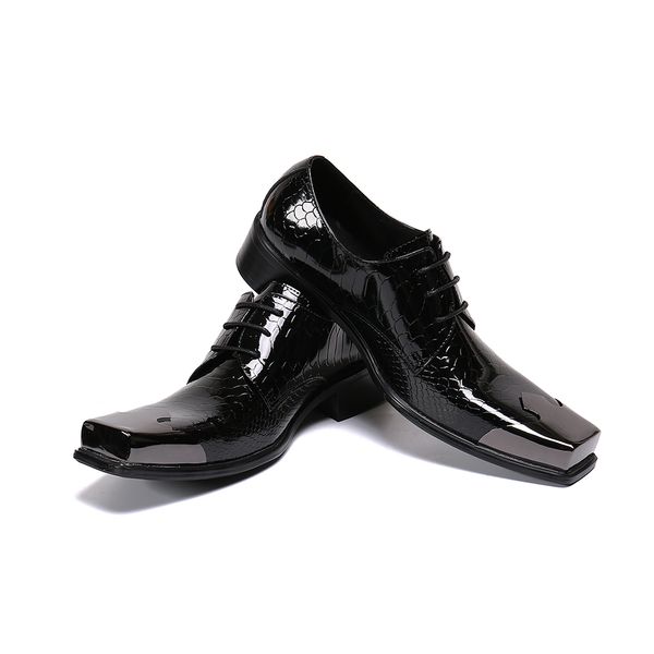 zapatos hombre men genuine leather shoes python skin square toe lace up for men elegant dress formal shoes plus size 37-46, Black
zapatos hombre men genuine leather shoes python skin square toe lace up for men elegant dress formal shoes plus size 37-46, Black