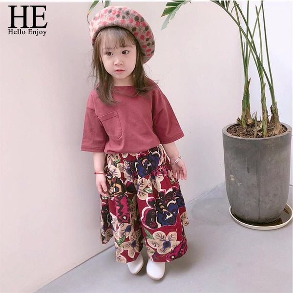 clothing sets he hello enjoy children's summer girls suit sleeved t-shirt plus color wide-leg pants 2-piece set, White
clothing sets he hello enjoy children's summer girls suit sleeved t-shirt plus color wide-leg pants 2-piece set, White