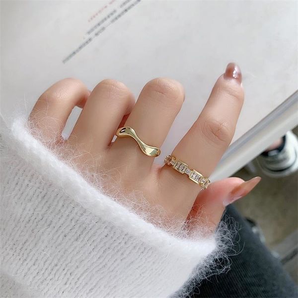 2021 gothic irregular element gold zircon two piece open rings for woman wedding party girl's unusual jewelry fashion ring, Silver
2021 gothic irregular element gold zircon two piece open rings for woman wedding party girl's unusual jewelry fashion ring, Silver