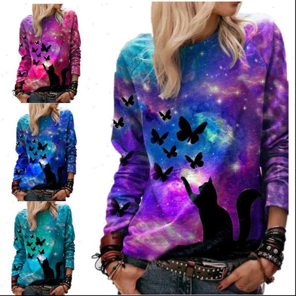 autumn fashion 3d starry women t shirts sky cat butterfly print casual long sleeved womens shirt round neck woman clothes, White
autumn fashion 3d starry women t shirts sky cat butterfly print casual long sleeved womens shirt round neck woman clothes, White