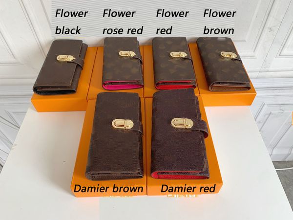 luxury brand classic wallets designers credit card holder womens coin purse printed damier brown flower letter print ladies women mens long, Red;black 
luxury brand classic wallets designers credit card holder womens coin purse printed damier brown flower letter print ladies women mens long, Red;black