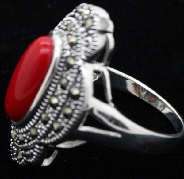 cluster rings fashion jewelry 24*16mm vintage 925 silver oval red coral marcasite ring size 7/8/9/10, Golden;silver
cluster rings fashion jewelry 24*16mm vintage 925 silver oval red coral marcasite ring size 7/8/9/10, Golden;silver