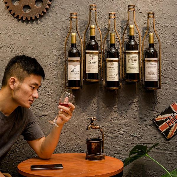 tablewine racks home decoration hanging bottle rack display kitchen bar exhibition storage wall
tablewine racks home decoration hanging bottle rack display kitchen bar exhibition storage wall