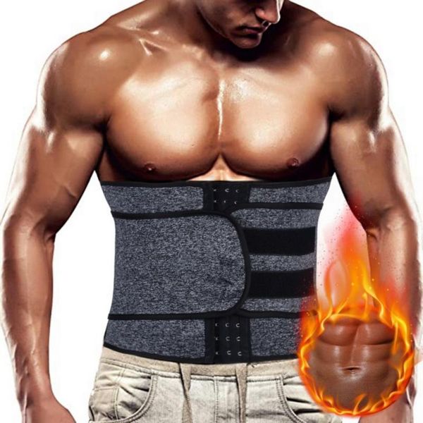 men waist trainer belt sauna sweat weight loss compression trimmer workout fitness fat burning support, Black;gray
men waist trainer belt sauna sweat weight loss compression trimmer workout fitness fat burning support, Black;gray