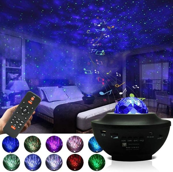 night lights starry light projector for bedroom galaxy lamp ocean wave with remote control & bluetooth music speaker
night lights starry light projector for bedroom galaxy lamp ocean wave with remote control & bluetooth music speaker
