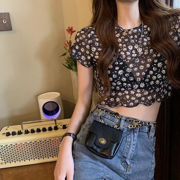 summer short sleeve mesh see-through crop women fashion streetwear outfits women's t-shirt, White
summer short sleeve mesh see-through crop women fashion streetwear outfits women's t-shirt, White