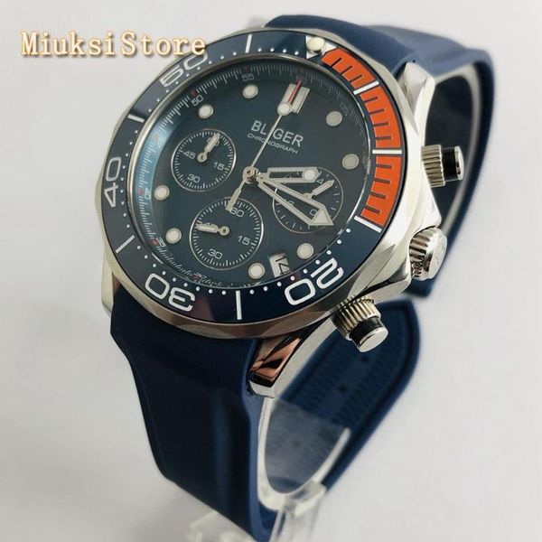 wristwatches bliger 41mm silver case sapphire glass date ceramic bezel rubber strap 2021 chronograph quartz mens watch, Slivery;brown
wristwatches bliger 41mm silver case sapphire glass date ceramic bezel rubber strap 2021 chronograph quartz mens watch, Slivery;brown