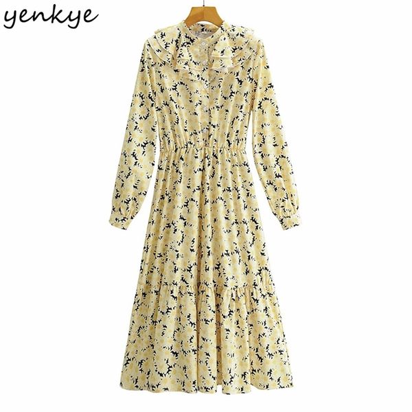 sweet women floral print dress stand collar long sleeve a-line casual elegant lady spring autumn plus size vestido 210514, Black;gray
sweet women floral print dress stand collar long sleeve a-line casual elegant lady spring autumn plus size vestido 210514, Black;gray