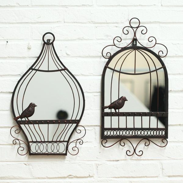 european handmade crafts birdcage shape frame wall mount metal glass mirror, retro design, art mirrors
european handmade crafts birdcage shape frame wall mount metal glass mirror, retro design, art mirrors