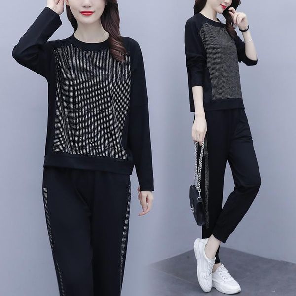 women's two piece pants diamond 2 set women black tracksuit large size outfits luxurious ensemble femme deux pieces, White
women's two piece pants diamond 2 set women black tracksuit large size outfits luxurious ensemble femme deux pieces, White