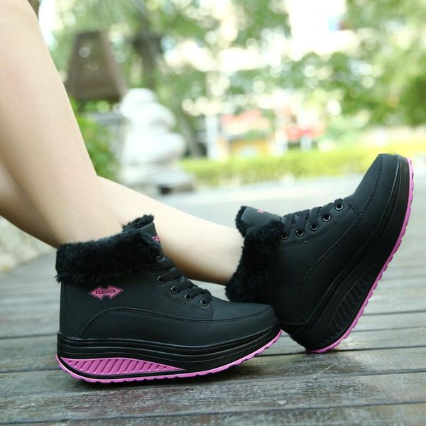 boots winter female plus velvet swing shoes snow platform women thermal cotton-padded flat ankle botas mujer, Black
boots winter female plus velvet swing shoes snow platform women thermal cotton-padded flat ankle botas mujer, Black