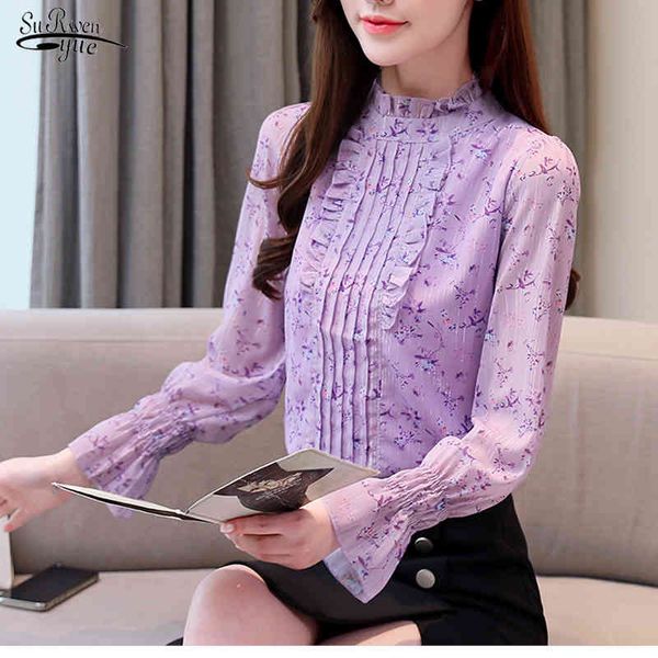 chemisier femme spring long sleeve floral chiffon women blouses and flare print ladies shirt female 8219 50 210508, White
chemisier femme spring long sleeve floral chiffon women blouses and flare print ladies shirt female 8219 50 210508, White