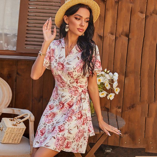spring summer new floral dress women v neck butterfly sleeve high waist print knee length dresses ladies casual 210413, Black;gray
spring summer new floral dress women v neck butterfly sleeve high waist print knee length dresses ladies casual 210413, Black;gray