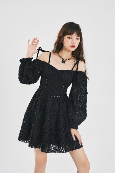 casual dresses mummy cat original design ladies three-dimensional lace plate flower early autumn black rivet women high waist dress, Black;gray
casual dresses mummy cat original design ladies three-dimensional lace plate flower early autumn black rivet women high waist dress, Black;gray