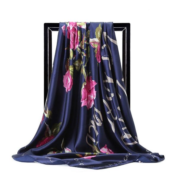 scarves 90*90cm fashion floral print kerchief women neck scarf silk satin headband bandana head scarfs female square shawls and wraps, Blue;gray
scarves 90*90cm fashion floral print kerchief women neck scarf silk satin headband bandana head scarfs female square shawls and wraps, Blue;gray