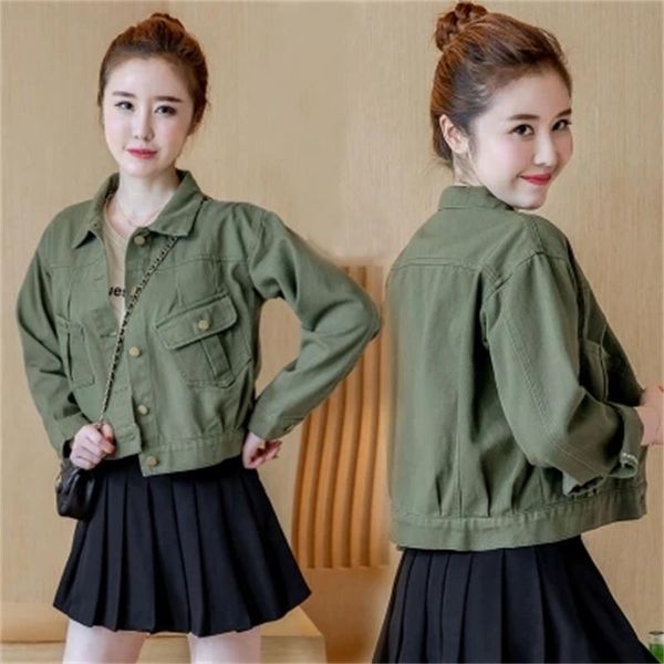 women's jackets 2021 spring and autumn coat red short paragraph slim jeans clothing pure color large size jacket jaqueta feminina casac, Black;brown
women's jackets 2021 spring and autumn coat red short paragraph slim jeans clothing pure color large size jacket jaqueta feminina casac, Black;brown