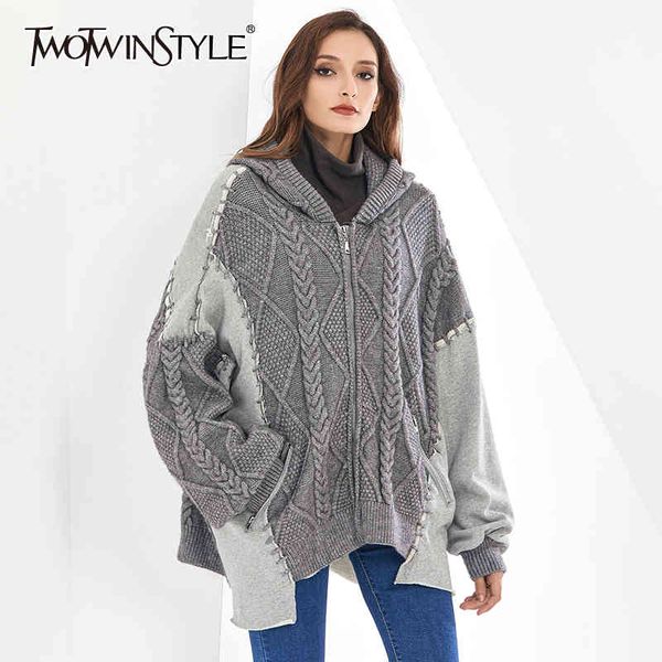 thick sweater for women hooded collar long sleeve hit color knitted cardigans autumn sweaters female clothing 210524, White
thick sweater for women hooded collar long sleeve hit color knitted cardigans autumn sweaters female clothing 210524, White