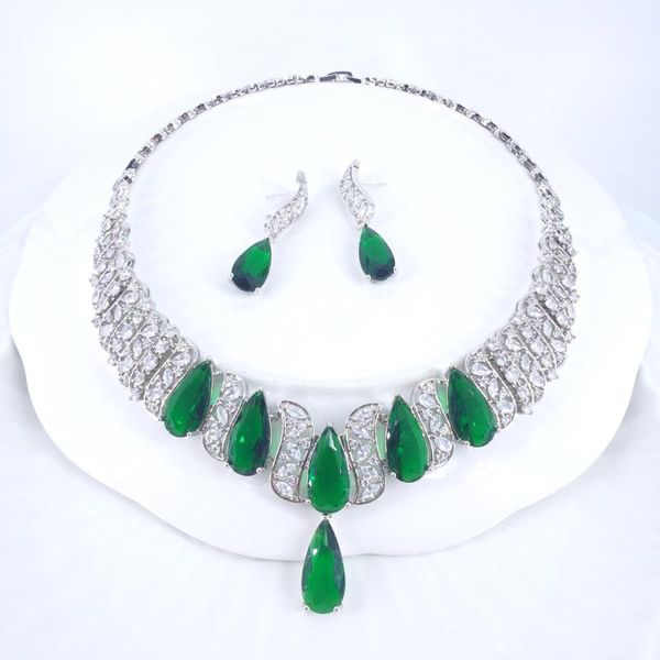earrings & necklace 2021 fashion luxury sky blue water drop zircon earring jewelry wedding bridel banquet party dinner dressing, Silver
earrings & necklace 2021 fashion luxury sky blue water drop zircon earring jewelry wedding bridel banquet party dinner dressing, Silver