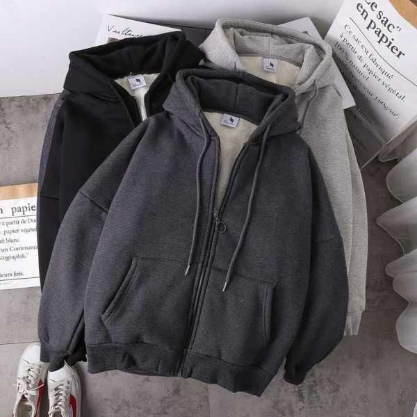 women's hoodies & sweatshirts autumn winter lamb wool coat women students korean loose plus velvet thick hooded sweatshirt casual zippe, Black
women's hoodies & sweatshirts autumn winter lamb wool coat women students korean loose plus velvet thick hooded sweatshirt casual zippe, Black