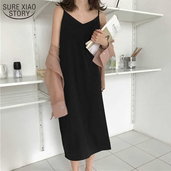 loose sleeveless summer dresses v-neck sling long black party dress women maxi dress solid color robe femme 13351 210527, Black;gray
loose sleeveless summer dresses v-neck sling long black party dress women maxi dress solid color robe femme 13351 210527, Black;gray