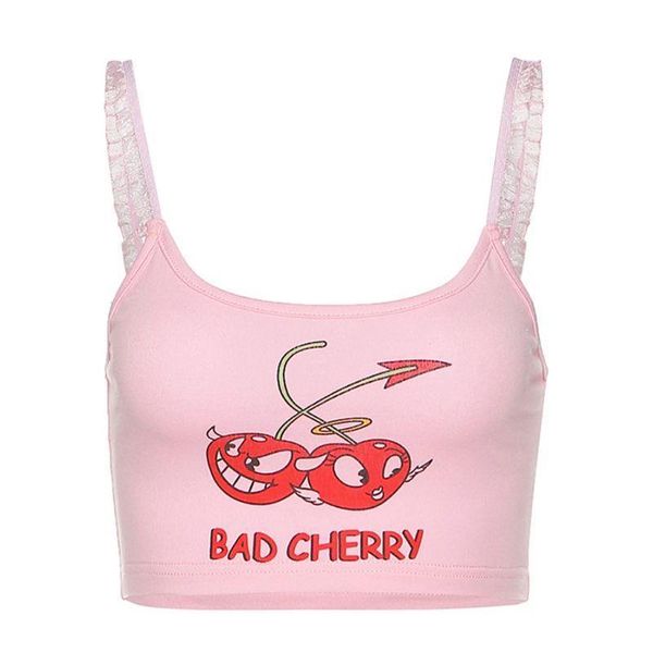 womens cami women lace summer spaghetti strap ruffles crop pink cartoon bad cherry print camisole cute backless slim, White
womens cami women lace summer spaghetti strap ruffles crop pink cartoon bad cherry print camisole cute backless slim, White