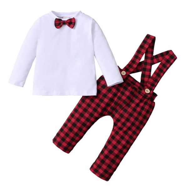 clothing sets baby boys christmas outfits plaid round neck long sleeve +suspender pants 2pcs for spring autumn born babe 0-18 months, White
clothing sets baby boys christmas outfits plaid round neck long sleeve +suspender pants 2pcs for spring autumn born babe 0-18 months, White