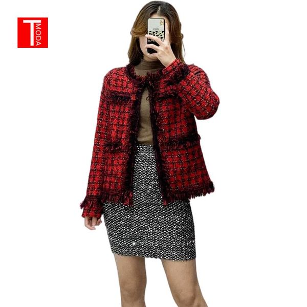 autumn frayed tassel woven houndstooth knitted cropped cardigan twill soft tweed jacket elegant vintage casaco feminino women's jackets, Black;brown
autumn frayed tassel woven houndstooth knitted cropped cardigan twill soft tweed jacket elegant vintage casaco feminino women's jackets, Black;brown