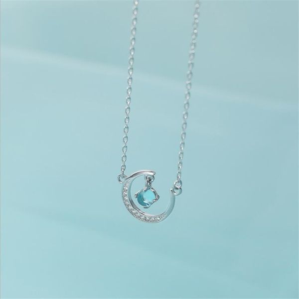 s925 sterling silver necklace korean fashion diamond inlaid moon simple temperament clavicle chain necklace female, Black
s925 sterling silver necklace korean fashion diamond inlaid moon simple temperament clavicle chain necklace female, Black