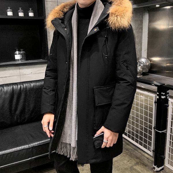 2021 men's winter thickened warm youth handsome slim fit medium and long cotton cloth removable hooded coat, Black
2021 men's winter thickened warm youth handsome slim fit medium and long cotton cloth removable hooded coat, Black