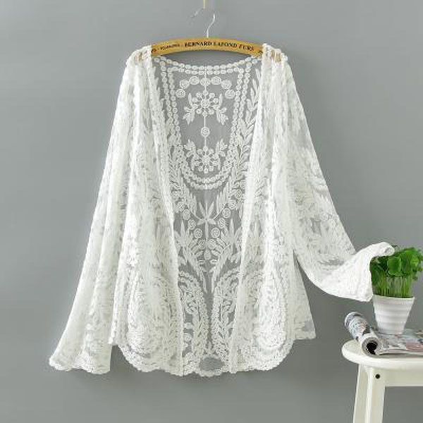 women's jackets fashion lace outerwear women long sleeve solid loose thin jacket 2021 summer female casual shawl coat casaco transparen, Black;brown
women's jackets fashion lace outerwear women long sleeve solid loose thin jacket 2021 summer female casual shawl coat casaco transparen, Black;brown