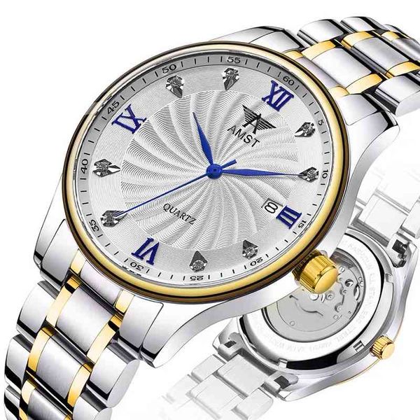 amst mechanical fashion automatic hollow out and women's waterproof business lovers watch steel band watch, Slivery;brown
amst mechanical fashion automatic hollow out and women's waterproof business lovers watch steel band watch, Slivery;brown