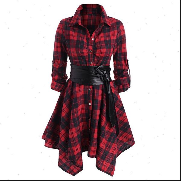 women dresses gothic dress vintage plaid belt tunic spring autumn long sleeve a line retro party good quality, Black;gray
women dresses gothic dress vintage plaid belt tunic spring autumn long sleeve a line retro party good quality, Black;gray
