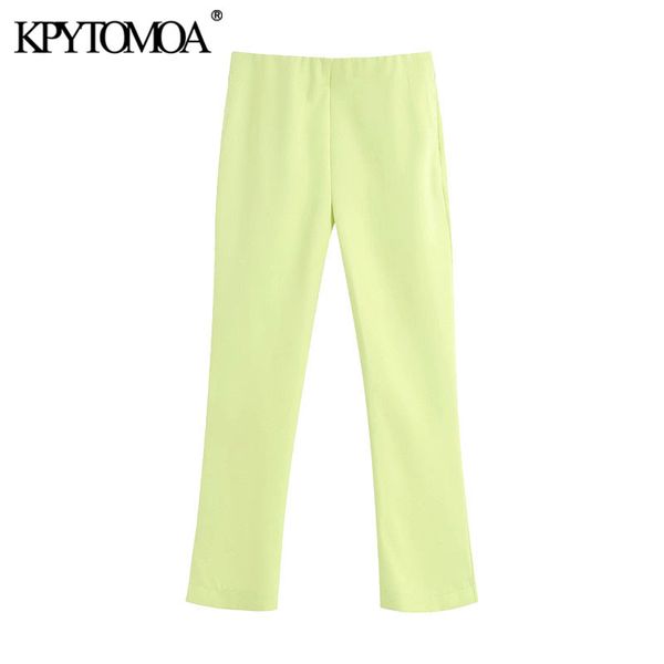 women chic fashion office wear mini flare pants vintage high waist side zipper female ankle trousers pantalones 210416, Black;white
women chic fashion office wear mini flare pants vintage high waist side zipper female ankle trousers pantalones 210416, Black;white