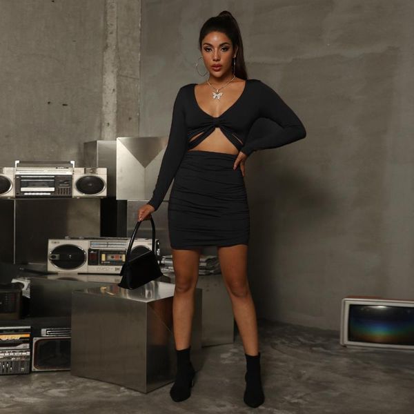 casual dresses women's hollow out long sleeve bodycon mini dress summer streetwear v neck ladies ruched slim party vestidos, Black;gray
casual dresses women's hollow out long sleeve bodycon mini dress summer streetwear v neck ladies ruched slim party vestidos, Black;gray