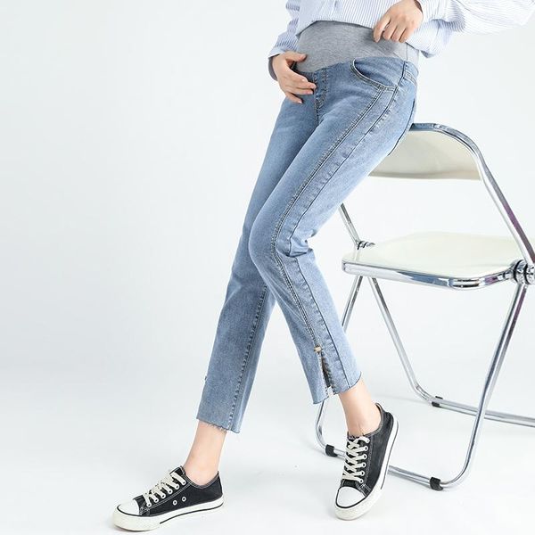 maternity bottoms 671# 2021 autumn fashion stretch denim jeans elastic waist belly straight pants for pregnant women side splits casual, White
maternity bottoms 671# 2021 autumn fashion stretch denim jeans elastic waist belly straight pants for pregnant women side splits casual, White