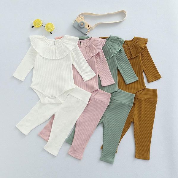 clothing sets born baby boy girl 2pcs fall outfits infant long sleeve solid color ruffle romper + pants clothes set, White
clothing sets born baby boy girl 2pcs fall outfits infant long sleeve solid color ruffle romper + pants clothes set, White