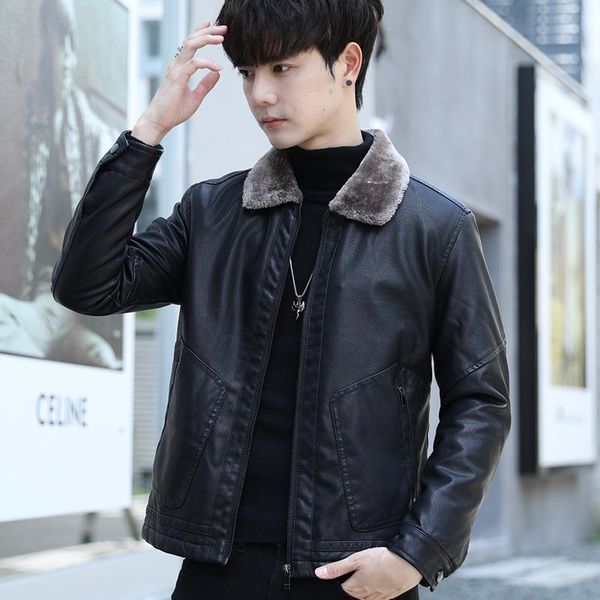 men's jackets period and the han edition cultivate morality handsome male autumn simulation with velvet locomotive pu leather jacket, Black;brown
men's jackets period and the han edition cultivate morality handsome male autumn simulation with velvet locomotive pu leather jacket, Black;brown