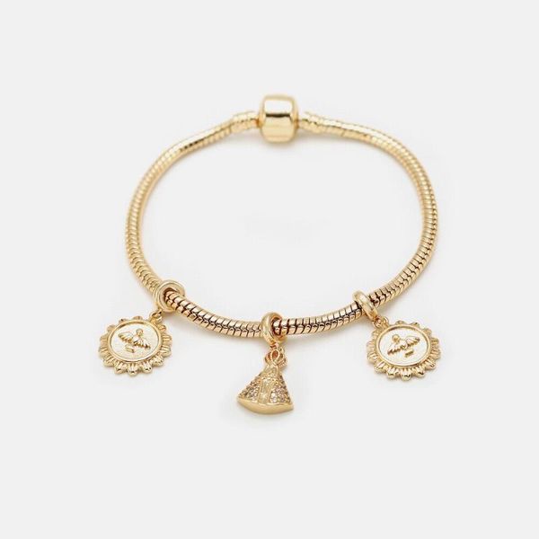 arrival trendy religious charm bracelets 18k gold plated jewelry bangle, Black