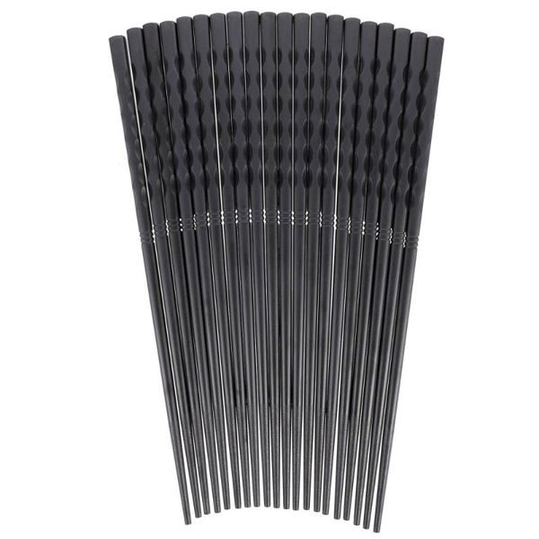 chopsticks 10 pairs of household japanese style nonslip alloy (black) 
chopsticks 10 pairs of household japanese style nonslip alloy (black)