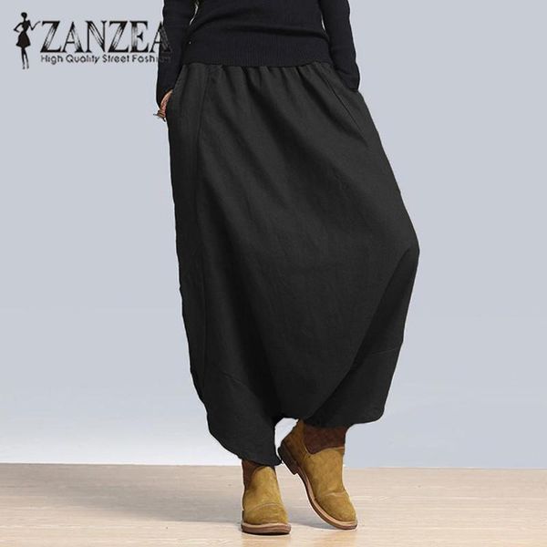 women's pants & capris zanzea women casual elastic waist pockets solid loose drop crotch harem trousers female baggy long pantalon hip, Black;white
women's pants & capris zanzea women casual elastic waist pockets solid loose drop crotch harem trousers female baggy long pantalon hip, Black;white