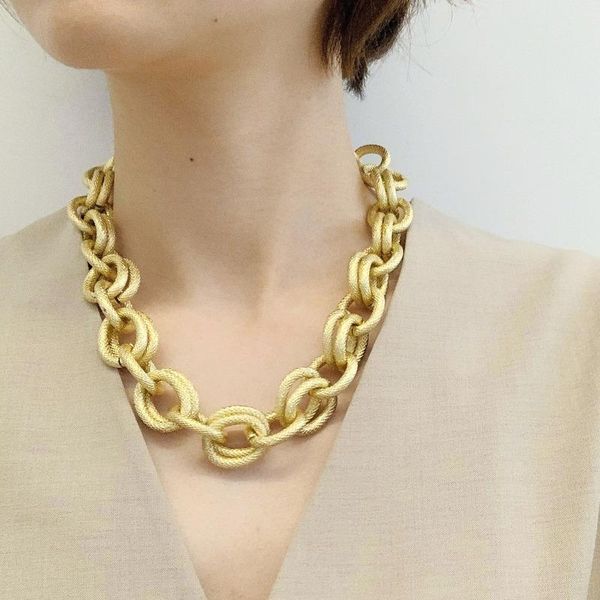 chains punk retro curb cuban circle chain multilayer gold color choker necklace charm initial jewelry accessories for women, Silver
chains punk retro curb cuban circle chain multilayer gold color choker necklace charm initial jewelry accessories for women, Silver