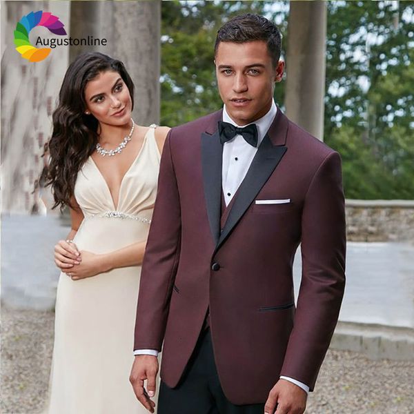 men's suits & blazers latest designs burgundy men wedding black peak lapel slim fit groom tuxedos 3piece man blazer jacket pa, White;black
men's suits & blazers latest designs burgundy men wedding black peak lapel slim fit groom tuxedos 3piece man blazer jacket pa, White;black