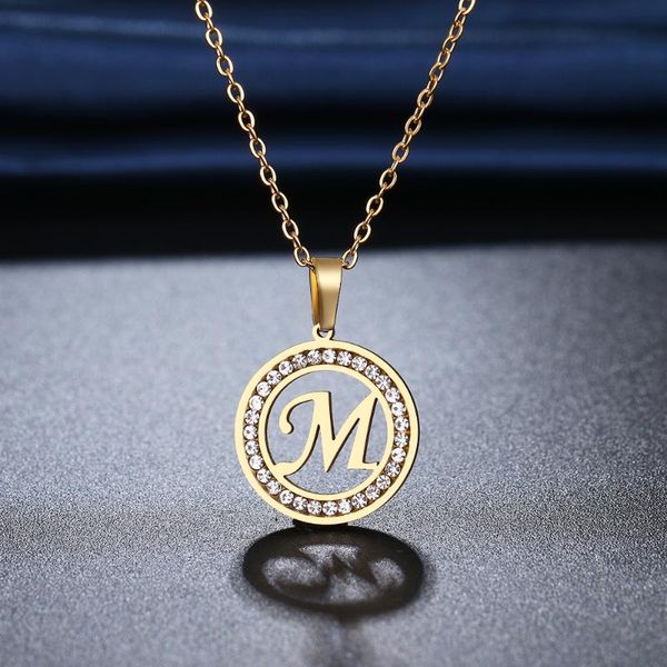 pendant necklaces 316l stainless steel 26 letters a-z necklace crystal rhinestone for women wedding valentine's day gifts, Silver
pendant necklaces 316l stainless steel 26 letters a-z necklace crystal rhinestone for women wedding valentine's day gifts, Silver