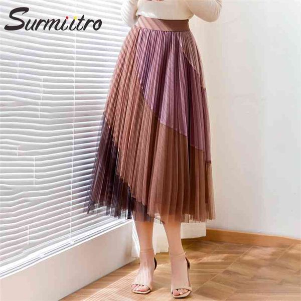 spring summer 3 layers women korean style elegant patchwork mesh high waist midi long tulle pleated skirt female 210421, Black
spring summer 3 layers women korean style elegant patchwork mesh high waist midi long tulle pleated skirt female 210421, Black