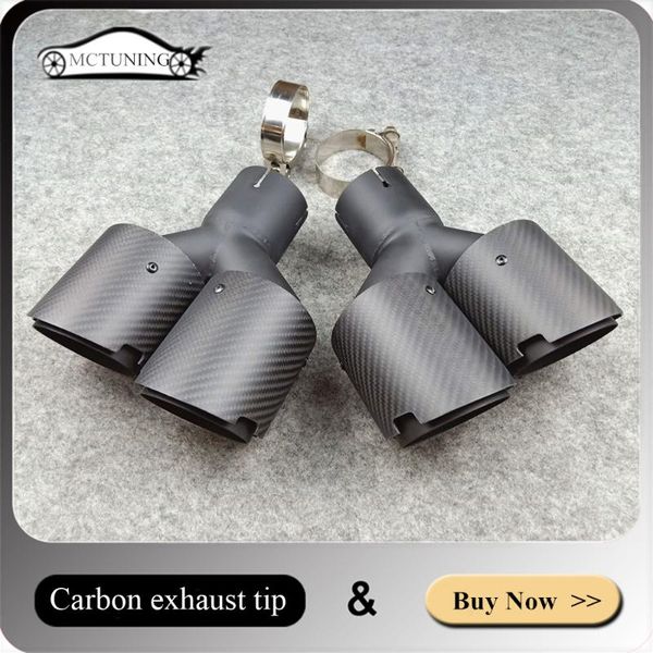 motorcycle exhaust system one pair left+right matte black carbon tip fit universal cars stainless steel double muffler tailpipes
motorcycle exhaust system one pair left+right matte black carbon tip fit universal cars stainless steel double muffler tailpipes