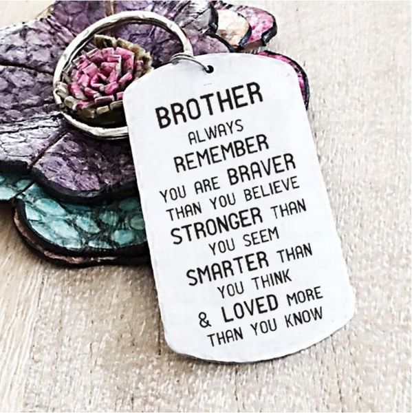 fashion brother inspirational keychain gift stainless steel army brand pendant family series can be diy customizable wholesale, Silver
fashion brother inspirational keychain gift stainless steel army brand pendant family series can be diy customizable wholesale, Silver