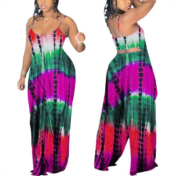 sleevelesstie dye casual two womenpant piece clothes fashion printing backless camisole and high waist trousers, White
sleevelesstie dye casual two womenpant piece clothes fashion printing backless camisole and high waist trousers, White