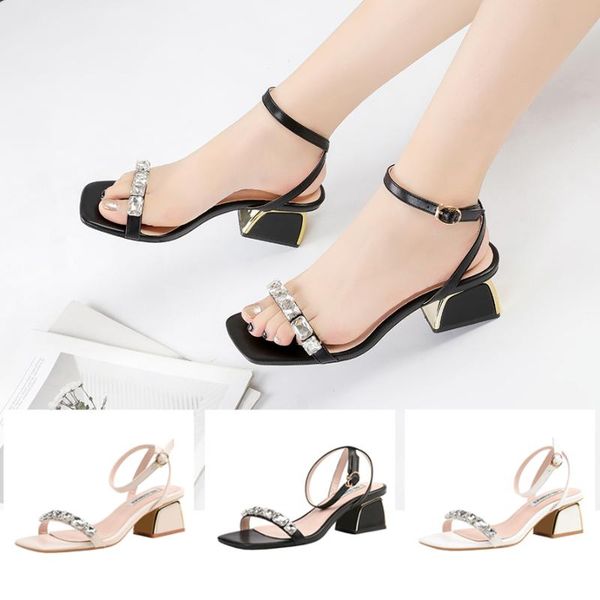 dress shoes women luxury summer rhinestone sandals med chunky block heels pumps open toe buckle female fashion party elegant, Black
dress shoes women luxury summer rhinestone sandals med chunky block heels pumps open toe buckle female fashion party elegant, Black
